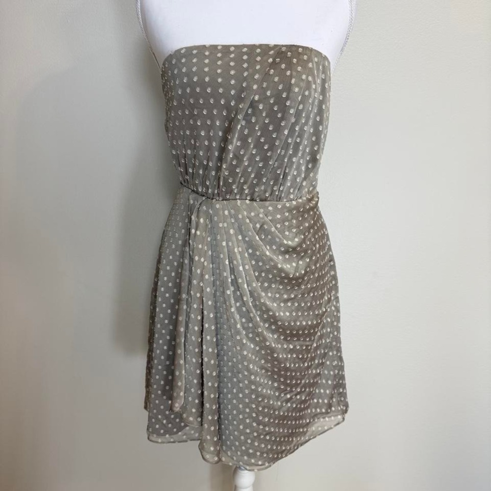 Express Strapless Polka Dot Mini Dress Sz 4 Indie Sleaze Coquette Y2k Ballet